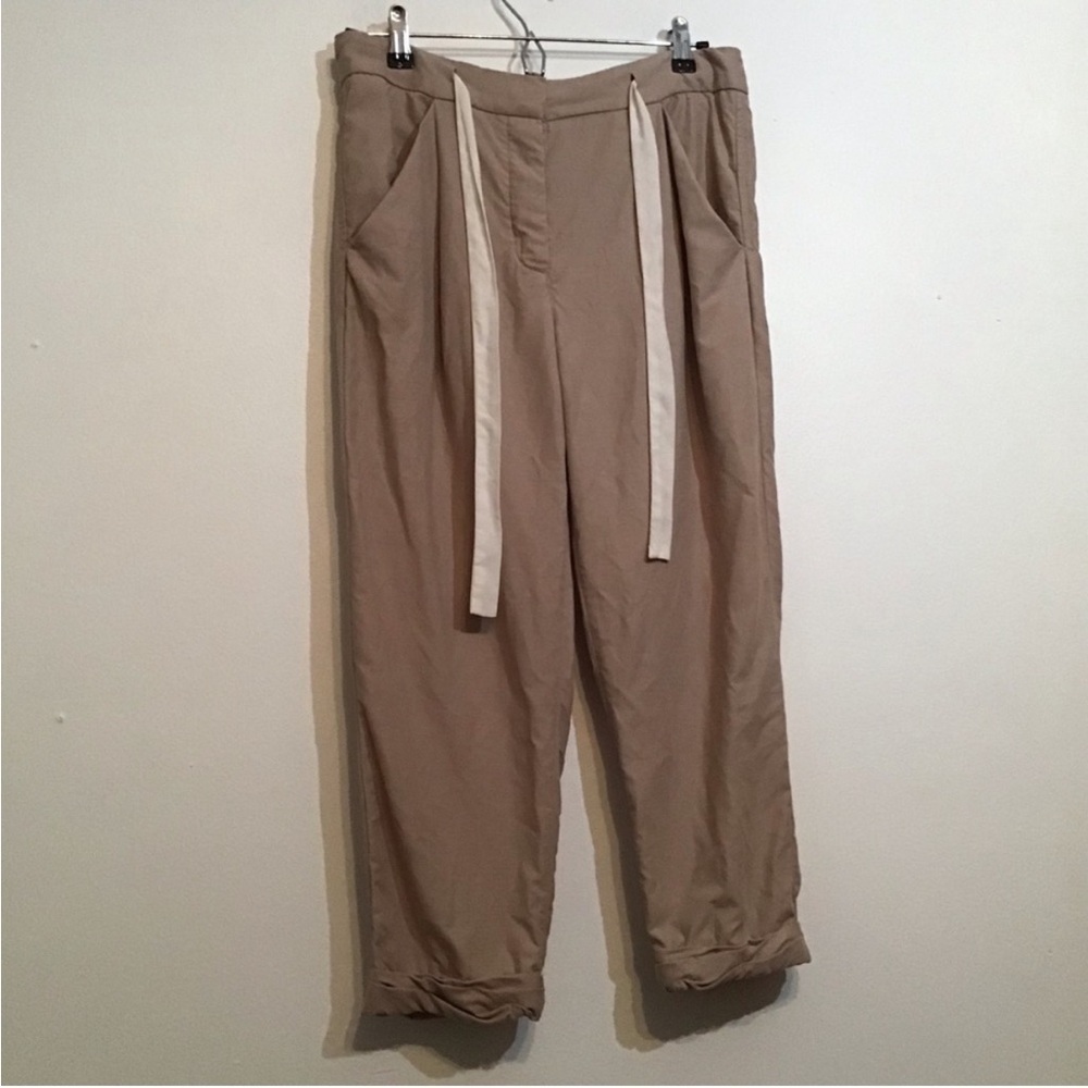 Wilfred | Aritzia Allant Pant in Navy Green/Brown Flowwy Pant